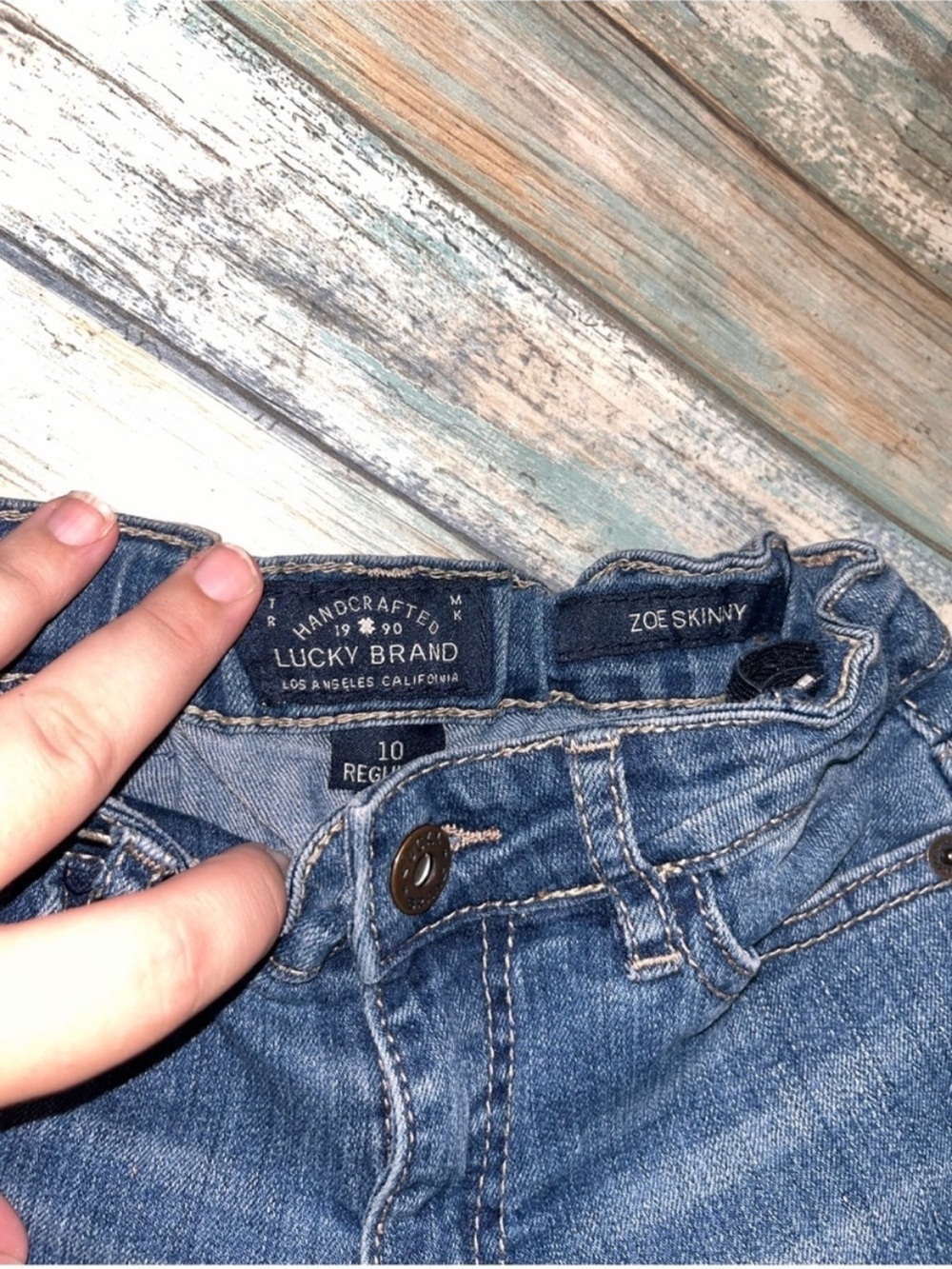 Lucky Brand Girls Size 10 Jeans Bundle Zoe Skinny Elastic Waist 2 Pair - Picture 11 of 12